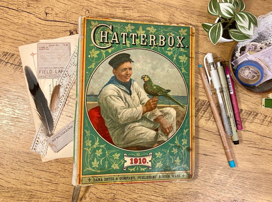 Large, Vintage Altered Book, 1910, Naked Junk Journal