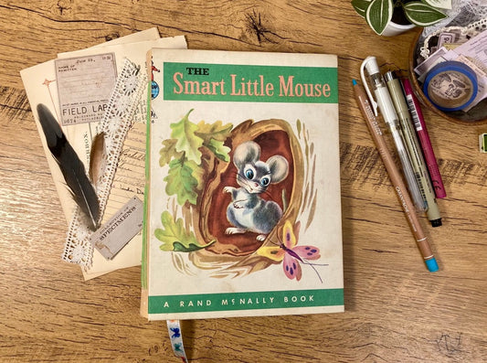 Medium, Vintage Altered Book, Mouse, Naked Junk Journal