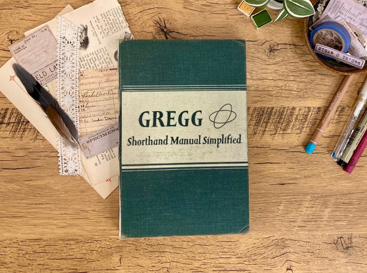 Medium, Vintage Altered Book, Shorthand, Eco-dyed Journal