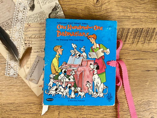 Small, Vintage Altered Book, Dalmatians, Eco-dyed Journal