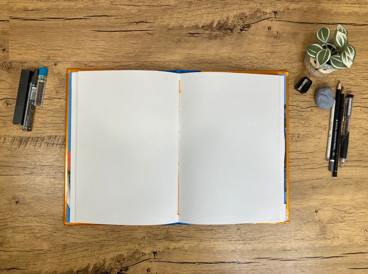 Large, Altered Book, Elephant, Drawing Journal