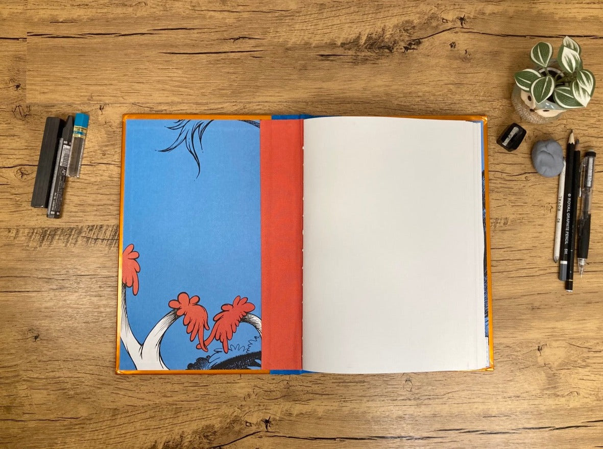 Large, Altered Book, Elephant, Drawing Journal