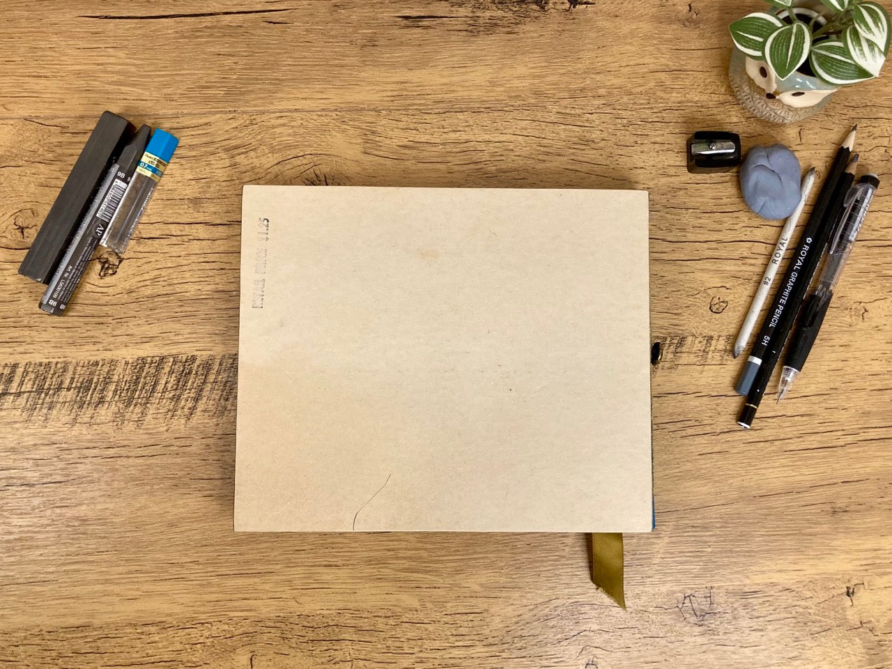 Medium, Vintage Upcycled Blue Birds, Drawing Journal