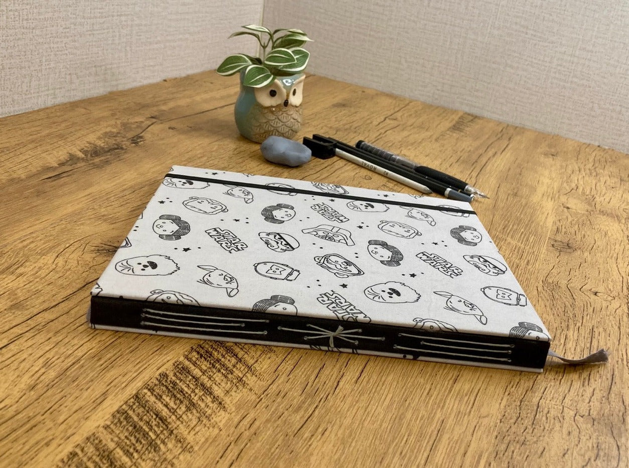 Medium, Grey Galaxy Cartoon, Drawing Journal
