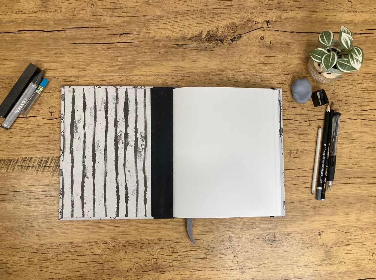 Medium, Grey Galaxy Cartoon, Drawing Journal