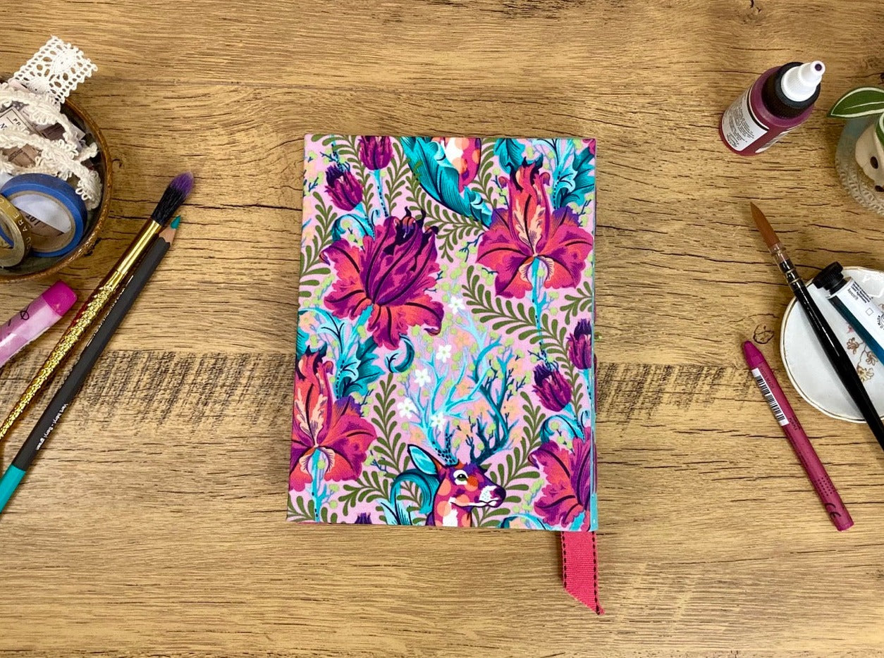 Small, Pink Deer, Watercolor Journal