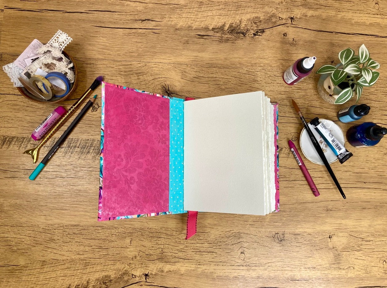 Small, Pink Deer, Watercolor Journal