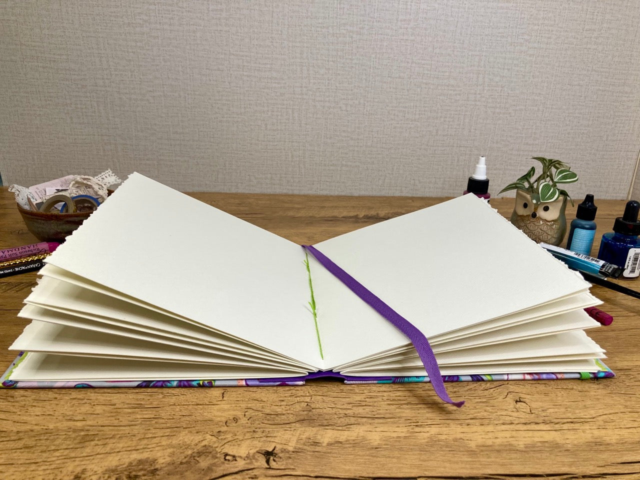 Medium, Purple Owls, Watercolor Journal