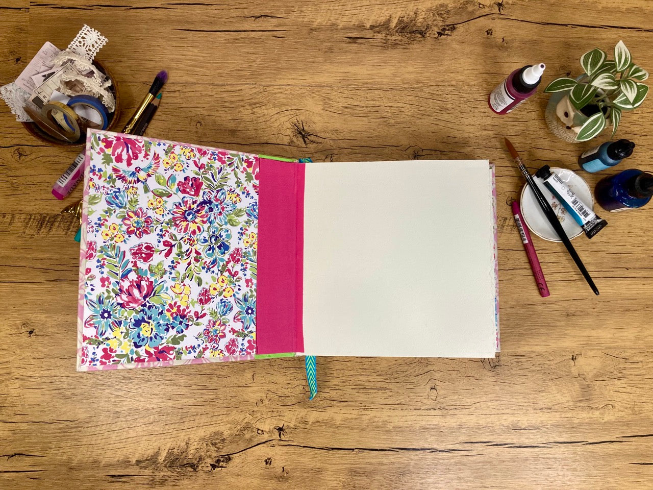 Medium, Pink Curioser and Curioser, Watercolor Journal