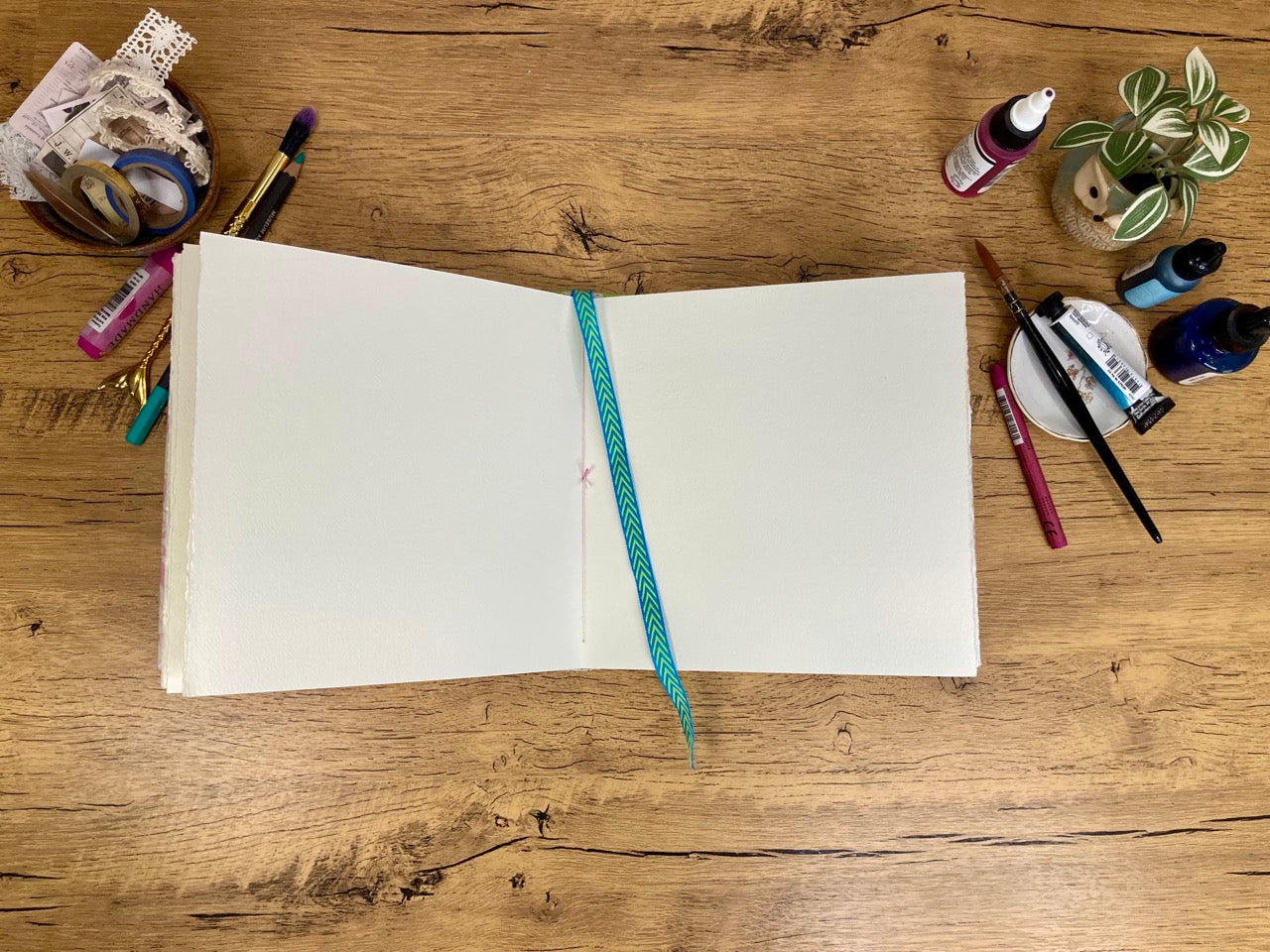 Medium, Pink Curioser and Curioser, Watercolor Journal