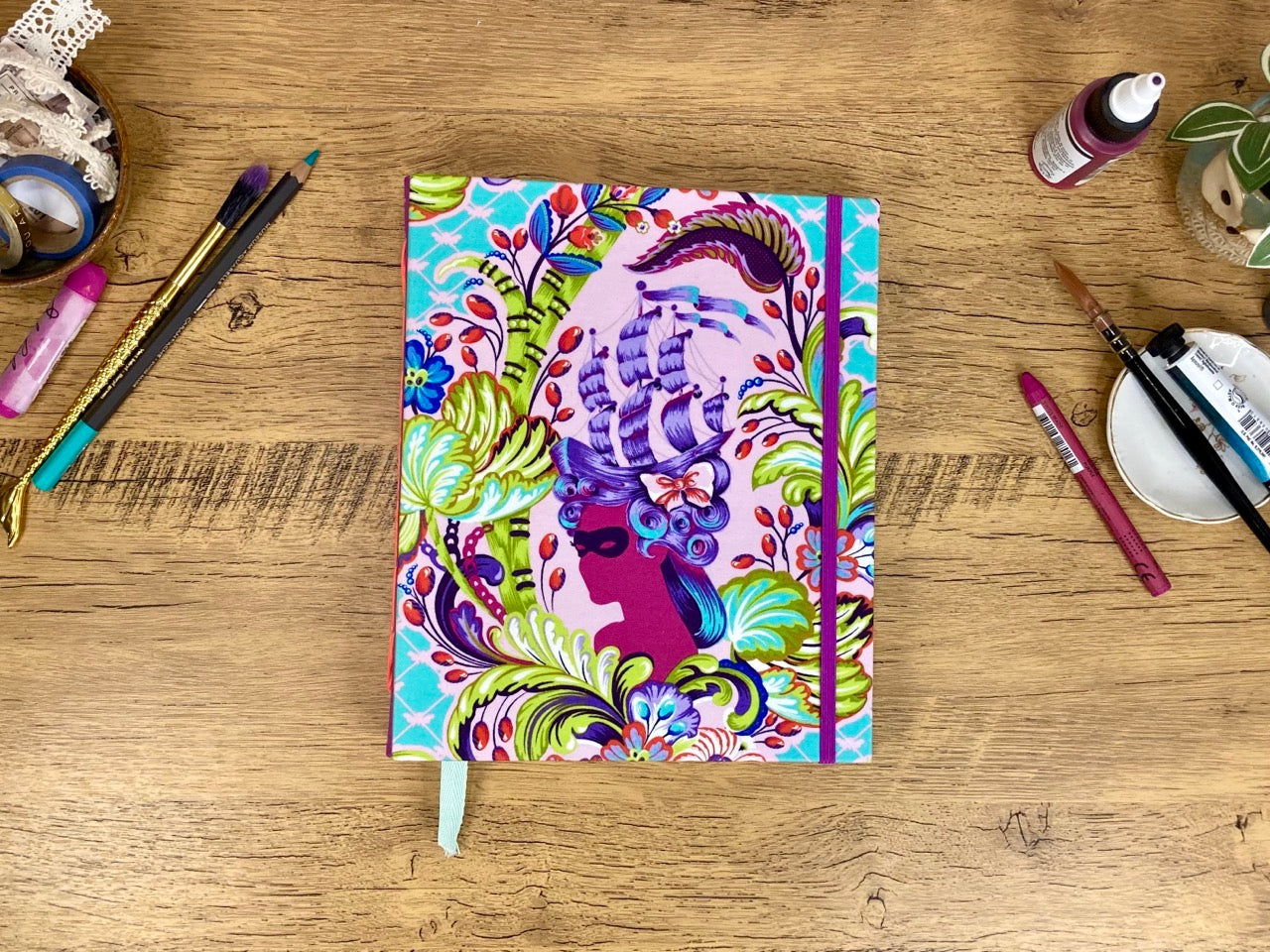 Medium, Marie Antoinette Seaside Couture, Watercolor Journal