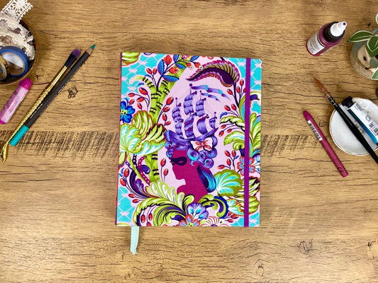 Medium, Marie Antoinette Seaside Couture, Watercolor Journal