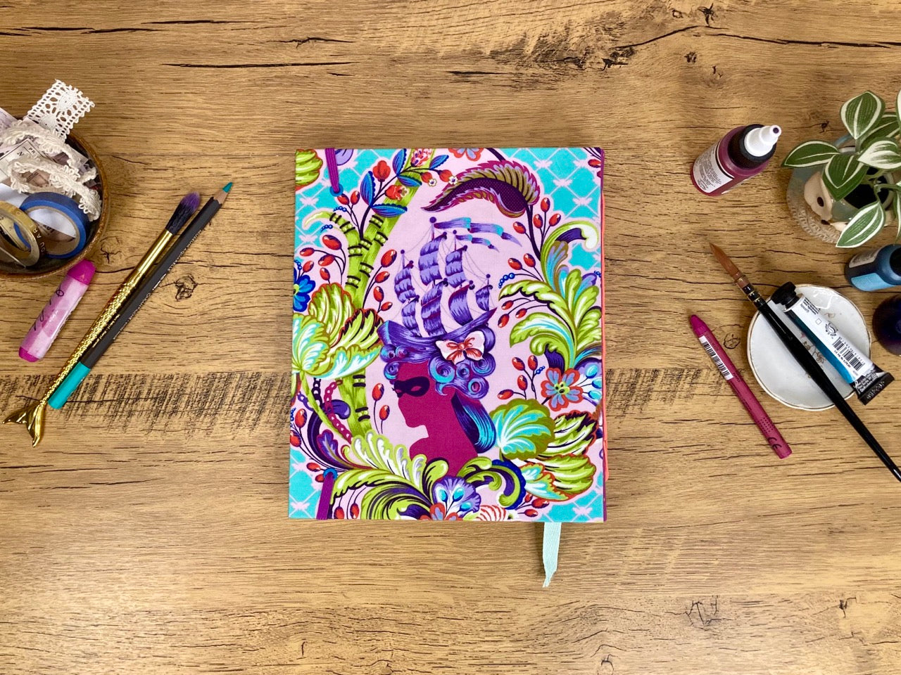 Medium, Marie Antoinette Seaside Couture, Watercolor Journal