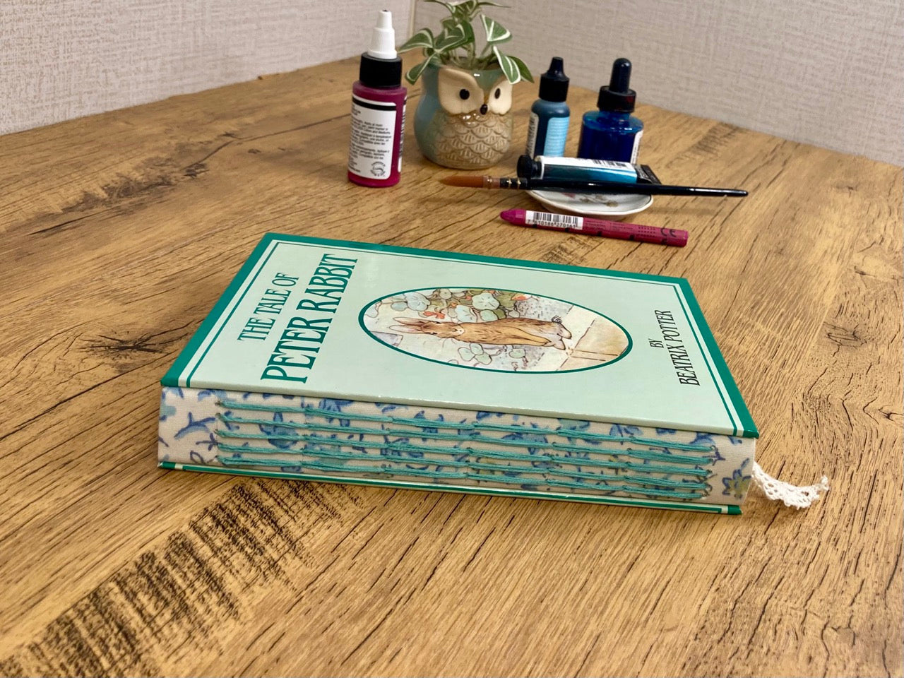 Small, Altered Book, Rabbit, Watercolor Journal