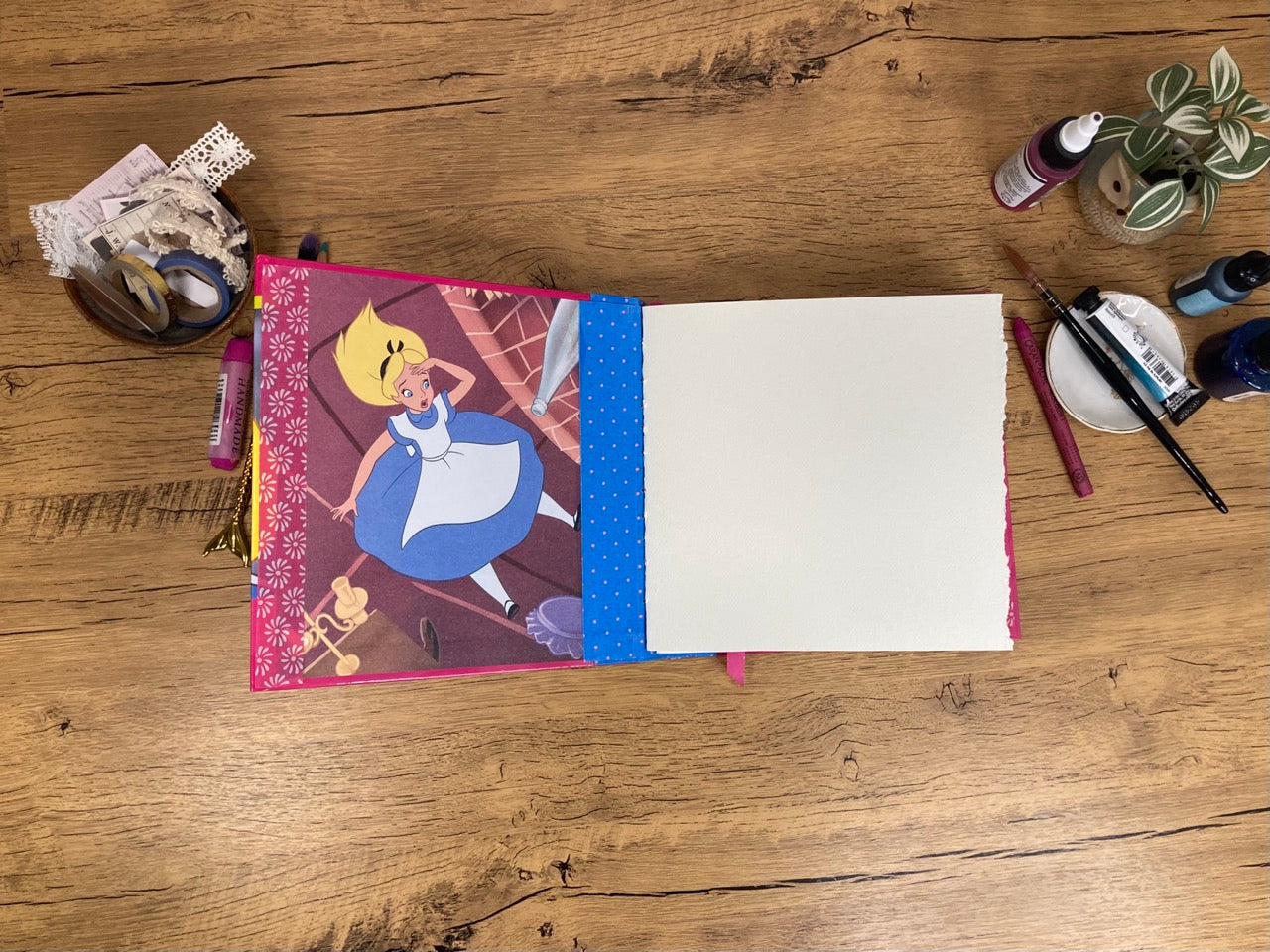 Medium, Altered Book, Curioser and Curioser, Watercolor Journal