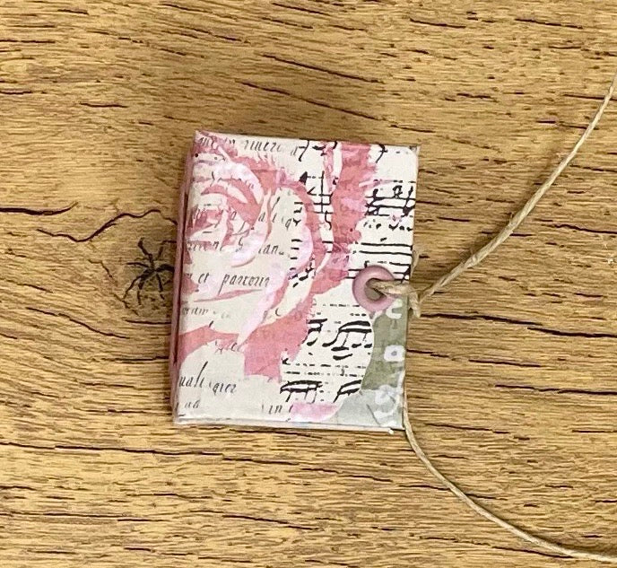 Mini (1x2), Vintage Text, Watercolor Journal