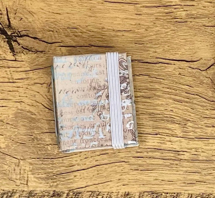 Mini (1x2), Vintage Text, Watercolor Journal