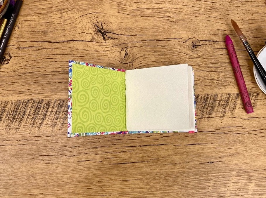 Mini (3x3), Bright Floral, Watercolor Journal