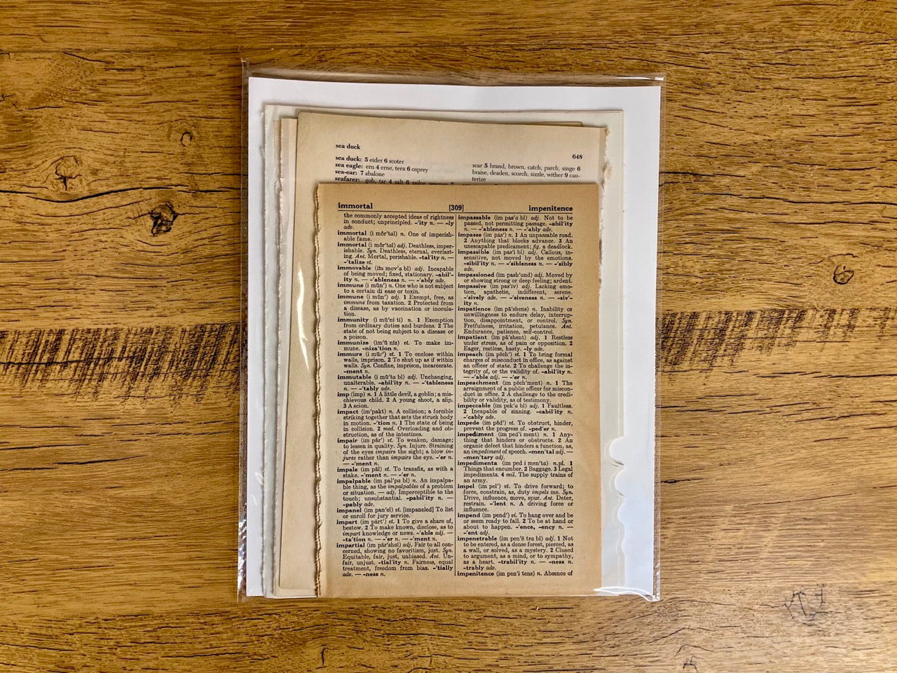 Vintage Dictionary Book Pages (50 sheets)