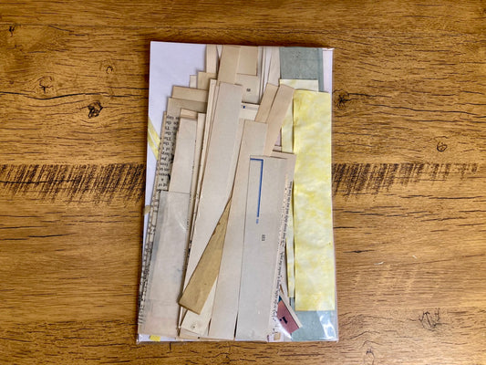 Vintage and Eco-dyed Paper Strips (150 strips)