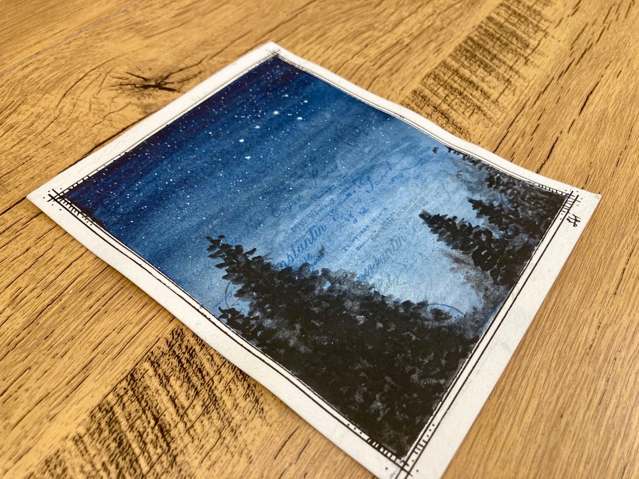 Twilight Forest, Original Mixed-Media Landscape Painting