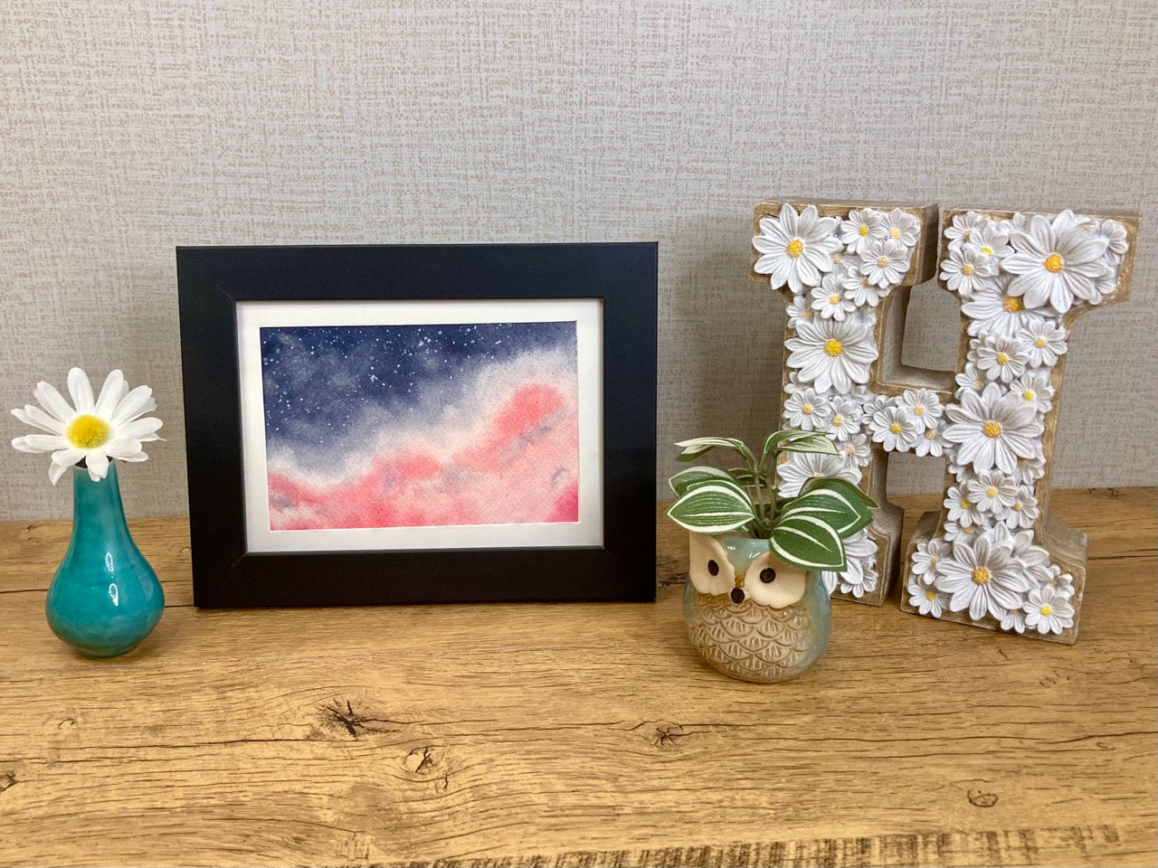 Pink Dreams, Original Watercolor Landscape Painting