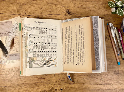 Medium, Vintage Altered Book, Mouse, Naked Junk Journal