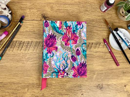 Small, Pink Deer, Watercolor Journal