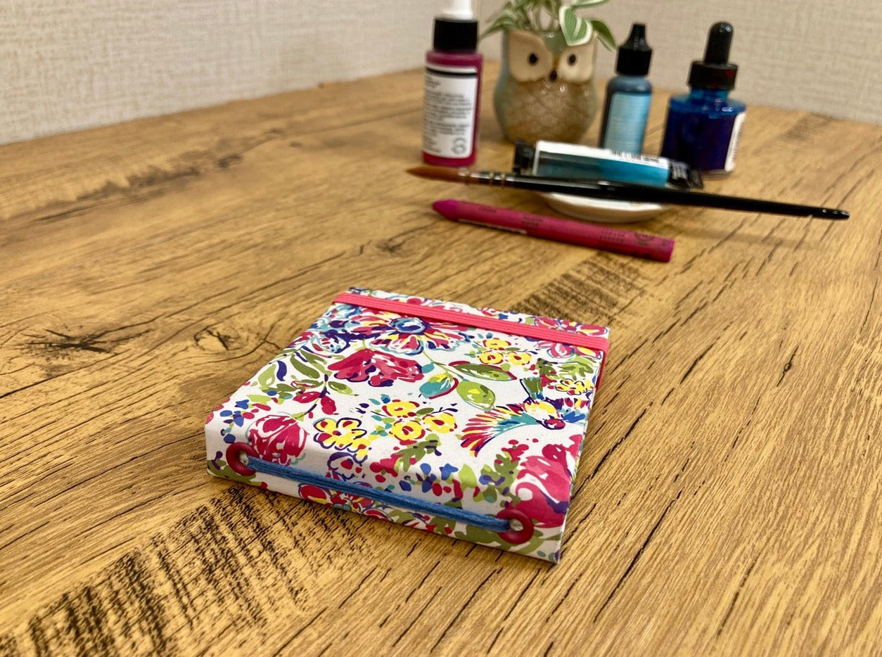 Mini (3x3), Bright Floral, Watercolor Journal