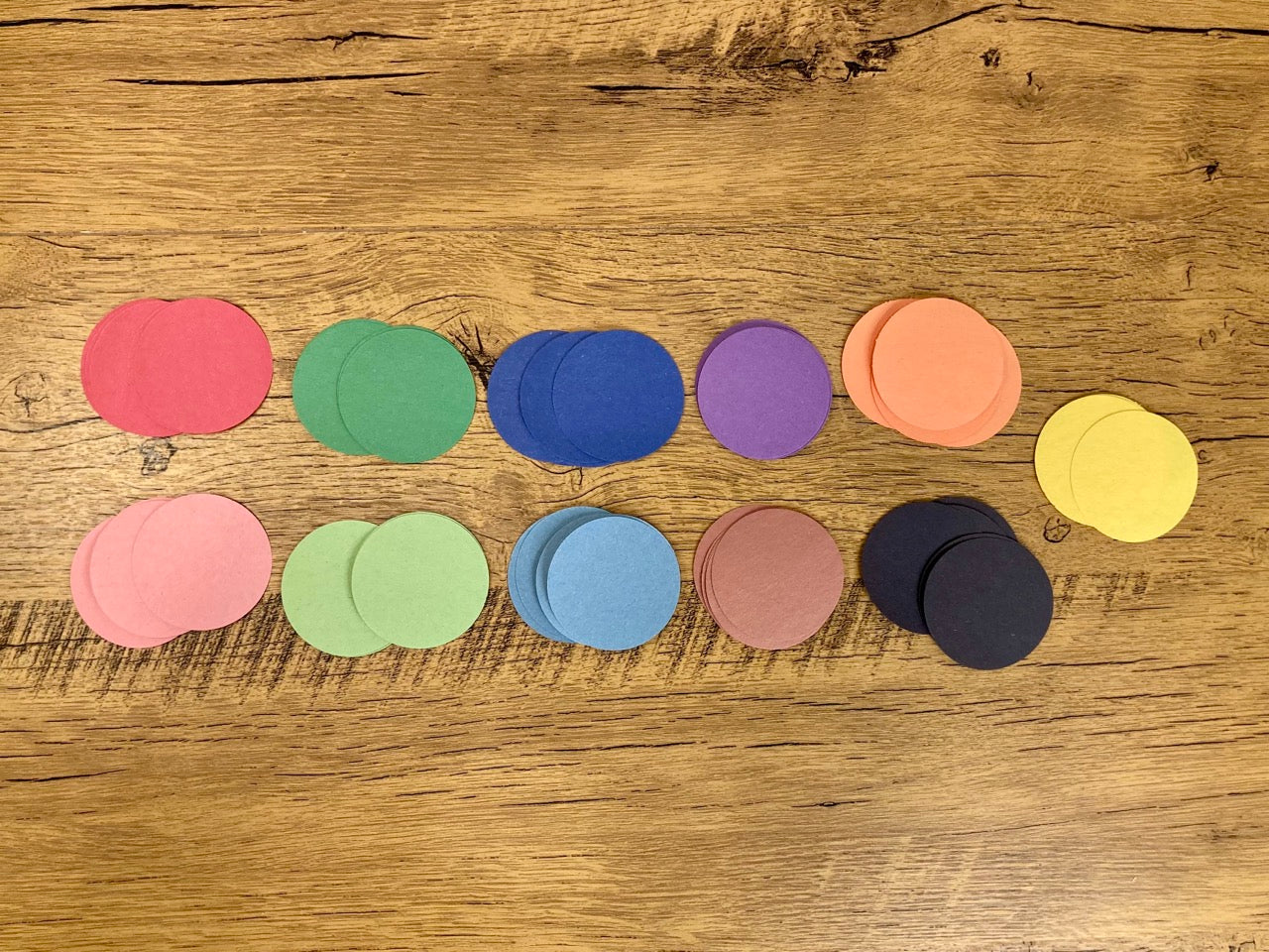 2 inch Multi-color Circles (55 pieces)