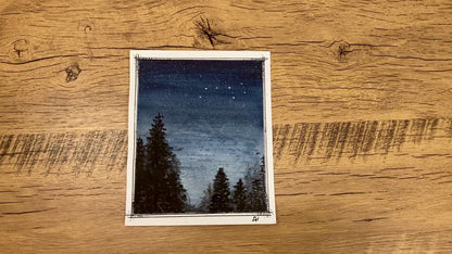 Twilight Forest, Original Mixed-Media Landscape Painting